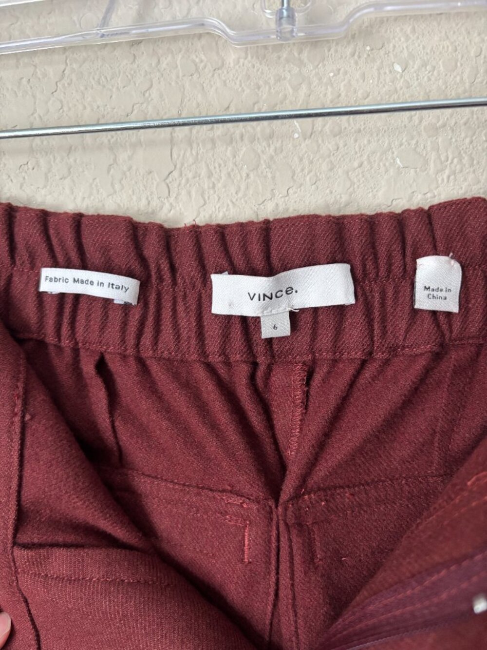 Vince Raver Flannel Wool Blend Cargo Pants in Dark Cinnamon Stick - Picture 4 of 14